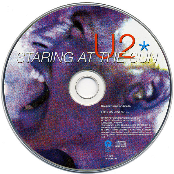 U2 : Staring At The Sun (CD, Single, Ltd)