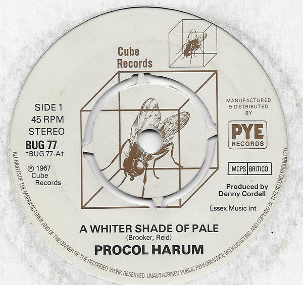 Procol Harum : A Whiter Shade Of Pale / Homburg (7", Pus)