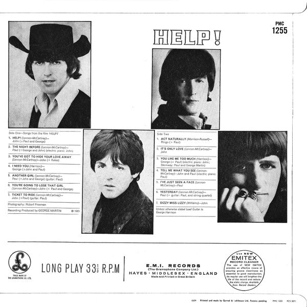 The Beatles : Help! (LP, Album, Mono)
