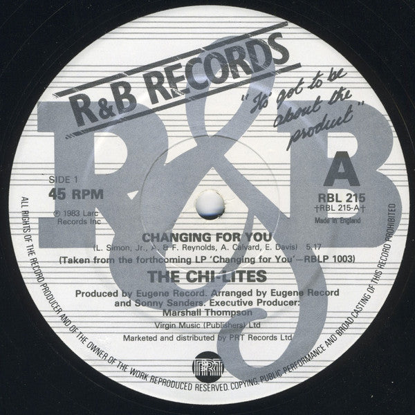 The Chi-Lites : Changing For You (12")