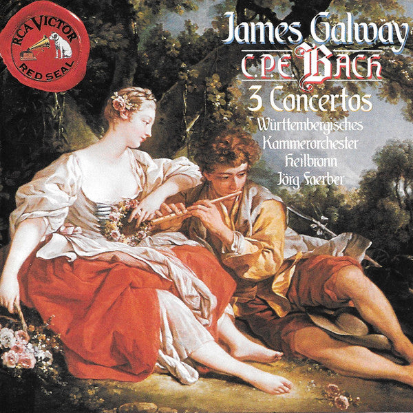 Carl Philipp Emanuel Bach - James Galway, Württembergisches Kammerorchester, Jörg Faerber : 3 Concertos (H.445 - H.438 - H.426) (CD, Album)