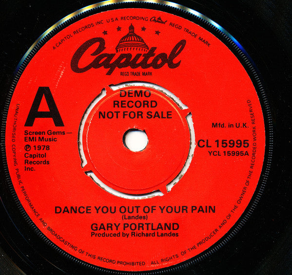Gary Portland : Dance You Out Of Your Pain (7", Promo)