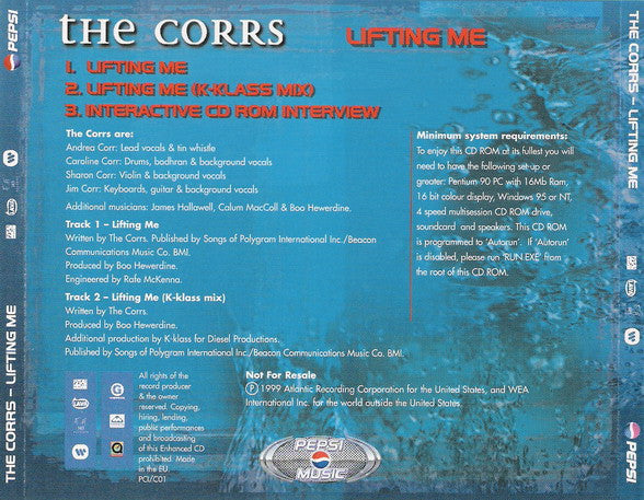 The Corrs : Lifting Me (CD, Single, Enh, Promo)