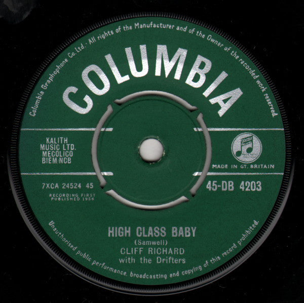 Cliff Richard & The Drifters : High Class Baby / My Feet Hit The Ground (7", Single)