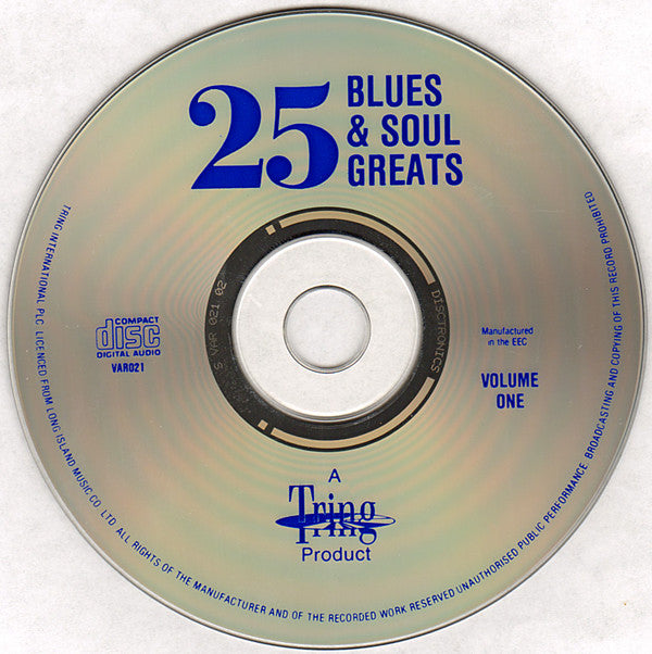 Various : 25 Blues 'n'  Soul Greats Volume 1 (CD, Comp)