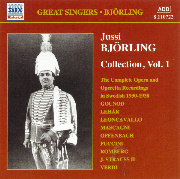 Jussi Björling : Jussi Björling Collection Vol. 1 Samtliga Opera- Och Operettinspelningar På Svenska, 1930-38 (CD, Comp)