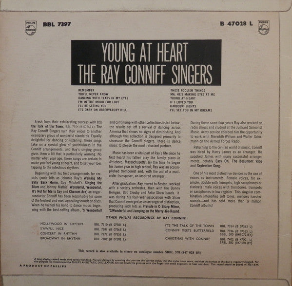Ray Conniff And The Singers : Young At Heart (LP, Album, Mono)