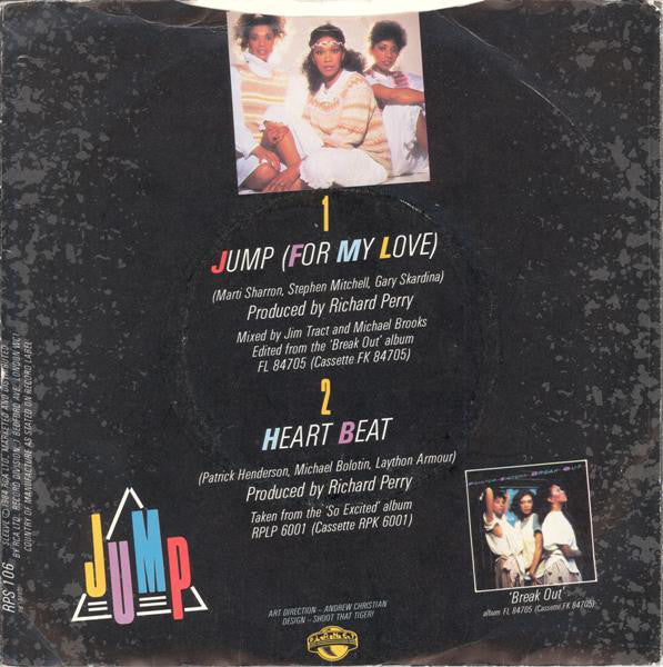 Pointer Sisters : Jump (For My Love) (7", Single, Inj)