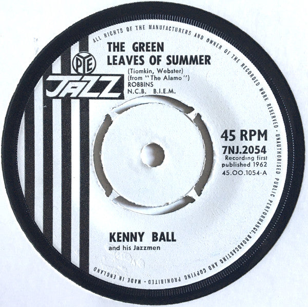 Kenny Ball And His Jazzmen : The Green Leaves Of Summer (7", Single, Pus)