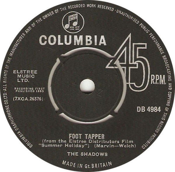 The Shadows : Foot Tapper (7", Single)