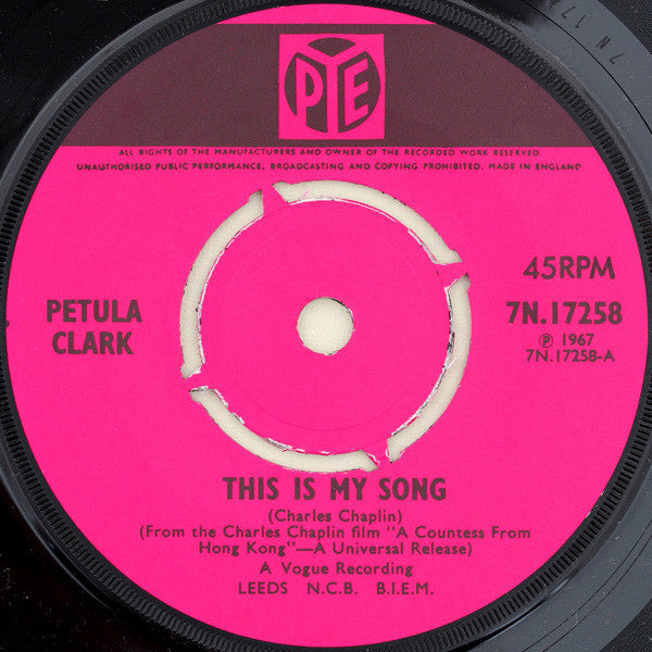 Petula Clark : This Is My Song (7", Single, Kno)