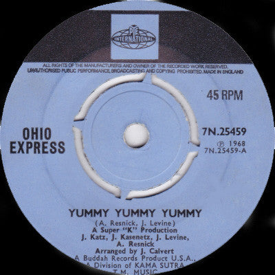 Ohio Express : Yummy Yummy Yummy (7", Single, Pus)