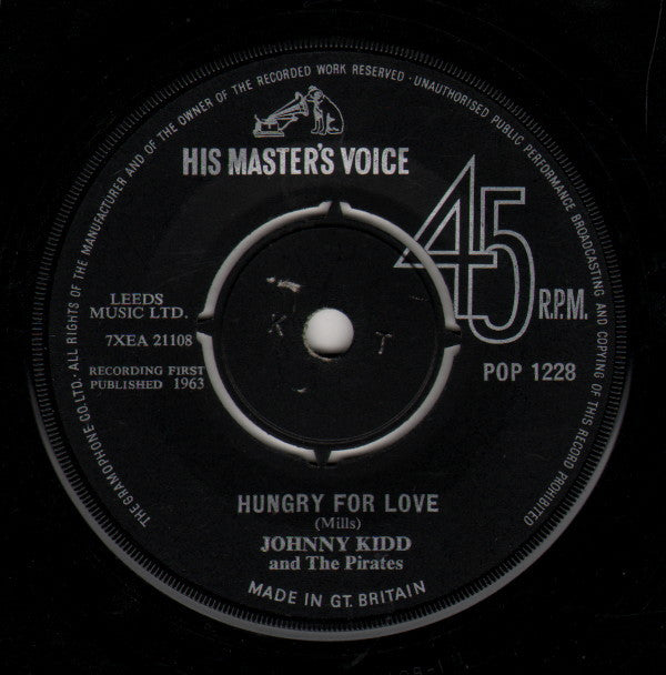Johnny Kidd & The Pirates : Hungry For Love (7", Single)
