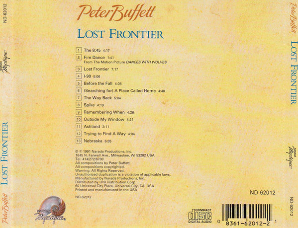 Peter Buffett : Lost Frontier (CD, Album)