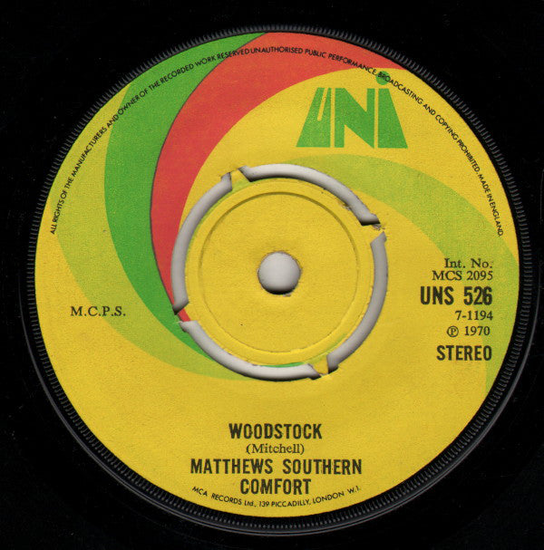 Matthews' Southern Comfort : Woodstock (7", Single)