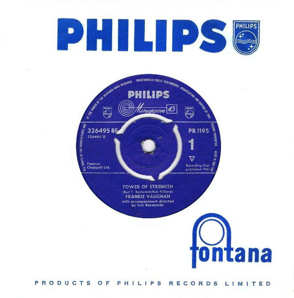 Frankie Vaughan : Tower Of Strength (7", Single, 3-P)