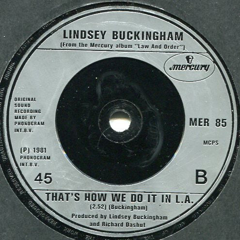 Lindsey Buckingham : Trouble (7", Single)