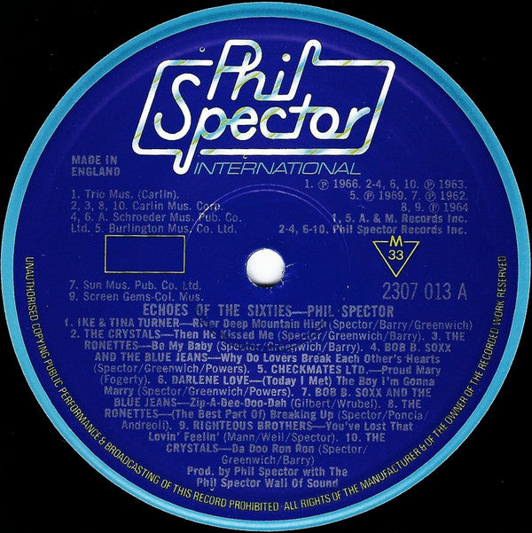 Phil Spector : Echoes Of The 60's (LP, Album, Comp, Mono)