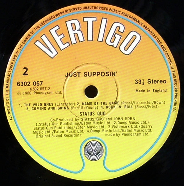 Status Quo : Just Supposin'... (LP, Album)