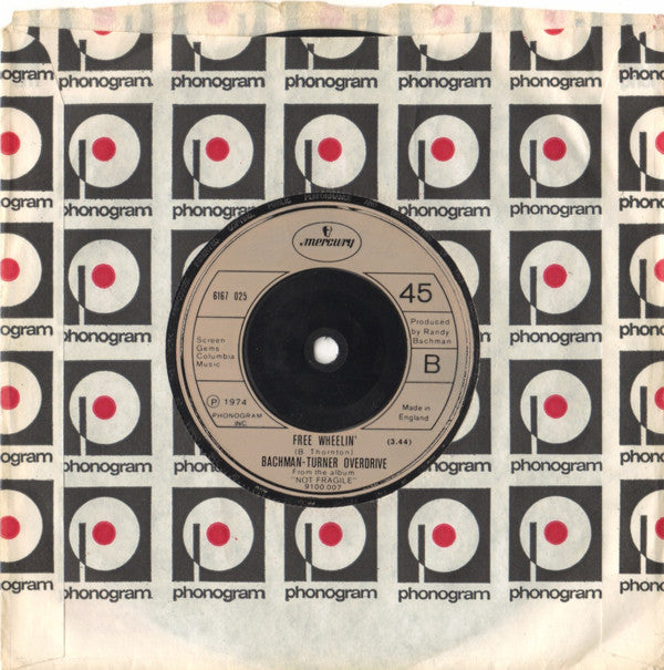 Bachman-Turner Overdrive : You Ain't Seen Nothing Yet (7", Single, Inj)