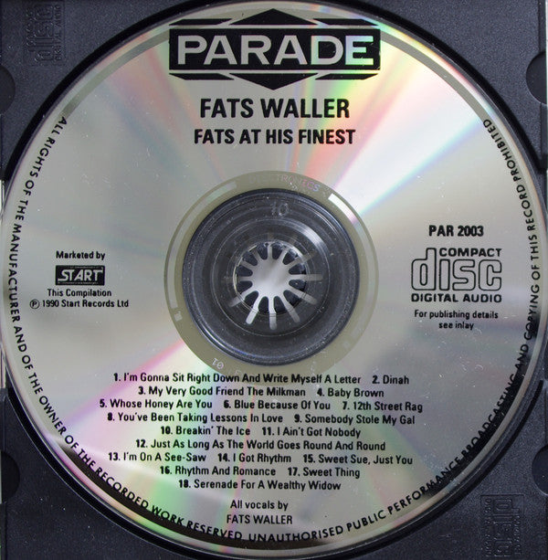 Fats Waller & His Rhythm : Fats At His Finest (CD, Comp)