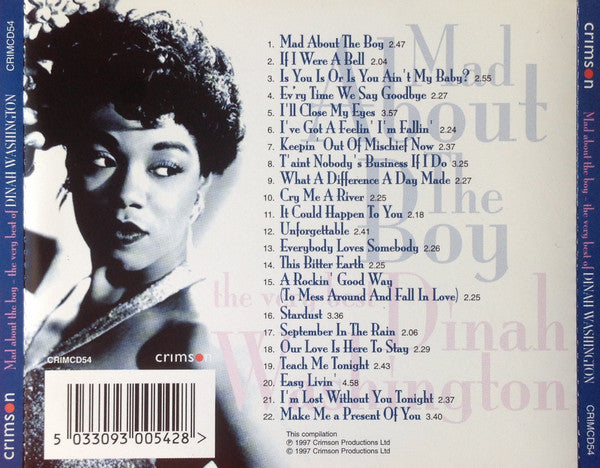 Dinah Washington : Mad About The Boy - The Very Best Of Dinah Washington (CD, Comp)