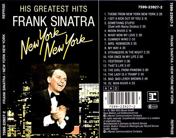 Frank Sinatra : New York New York (His Greatest Hits) (CD, Comp)