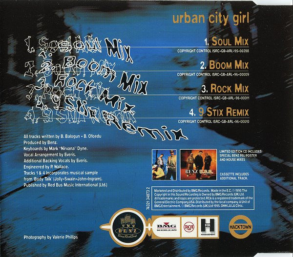 Benz : Urban City Girl (CD, Single)