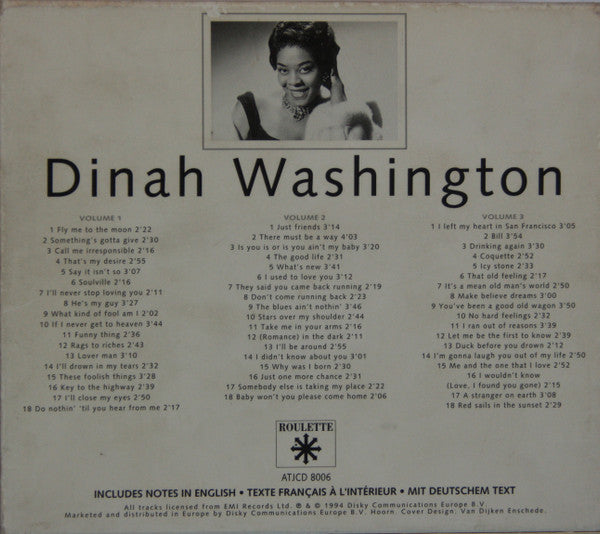 Dinah Washington : The Best Of The Roulette Years (3xCD, Comp + Box)