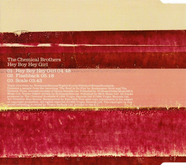 The Chemical Brothers : Hey Boy Hey Girl (CD, Single)