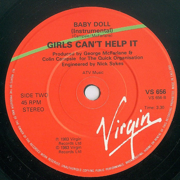 Girls Can't Help It : Baby Doll (Special US Remix) (7", Single)