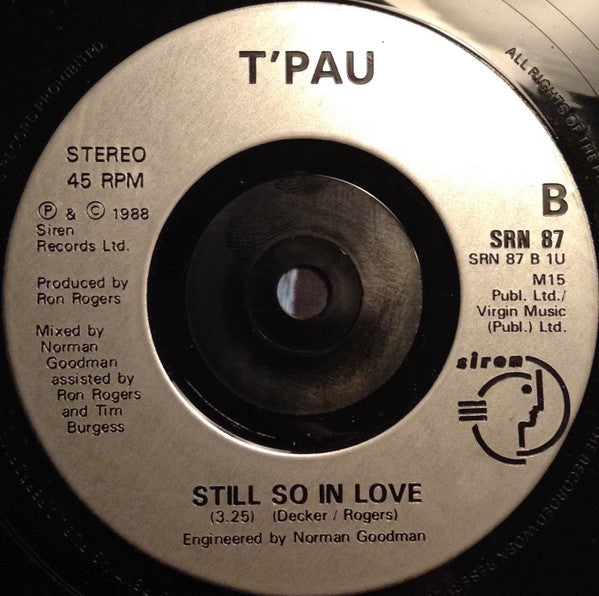 T'Pau : I Will Be With You (7", Single, Sil)