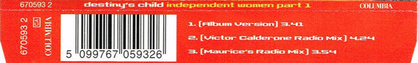 Destiny's Child : Independent Women Part I (CD, Single)