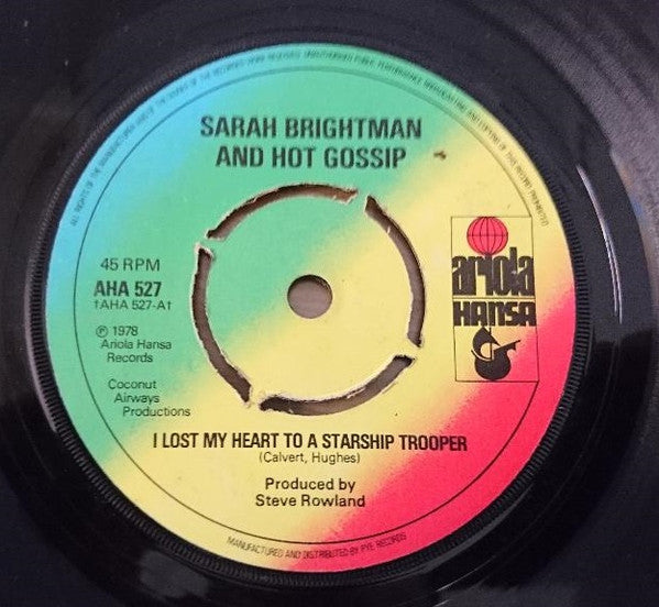 Sarah Brightman And Hot Gossip : I Lost My Heart To A Starship Trooper (7", Single, Pus)