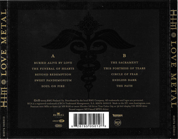 HIM (2) : Love Metal (CD, Album, Enh)