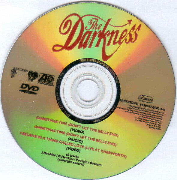 The Darkness : Christmas Time (Don't Let The Bells End) (DVD, Single, PAL)