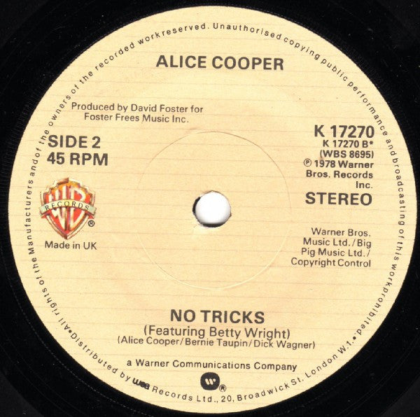 Alice Cooper (2) : How You Gonna See Me Now (7", Single)