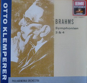 Otto Klemperer, Johannes Brahms, Philharmonia Orchestra : Symphonien 3 & 4 (CD, Comp, RM)