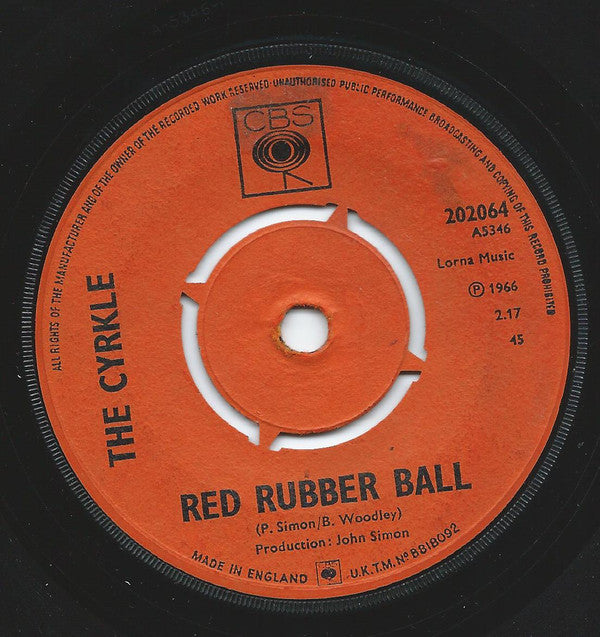 The Cyrkle : Red Rubber Ball (7", Single)