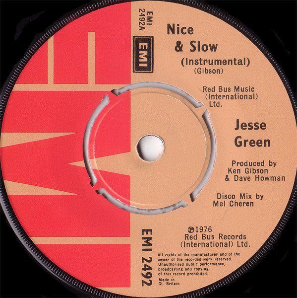 Jesse Green : Nice & Slow (7", Single)