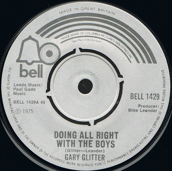 Gary Glitter : Doing All Right With The Boys (7", Single)