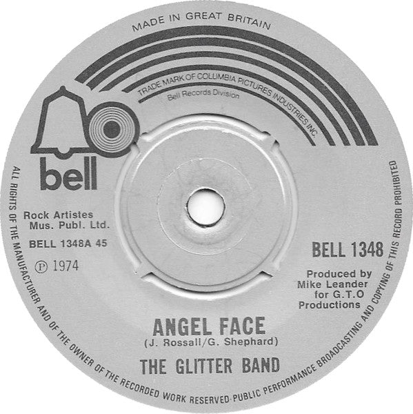 The Glitter Band : Angel Face (7", Single, Kno)