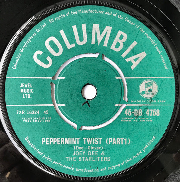 Joey Dee & The Starliters : Peppermint Twist (7", Single)