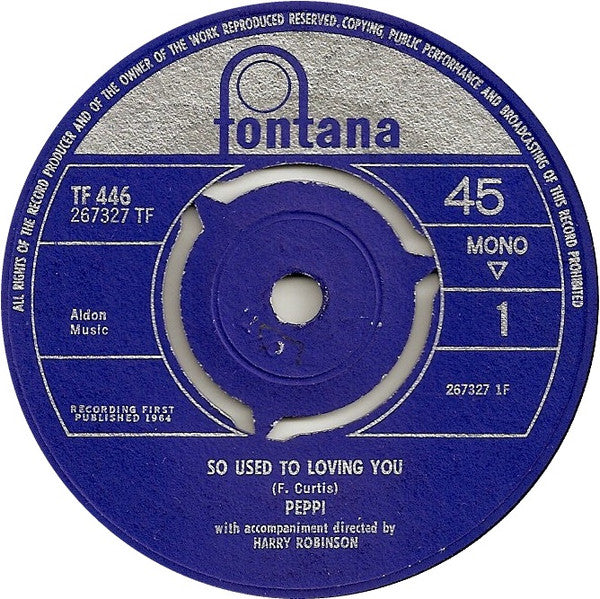 Peppi Borza : So Used To Loving You (7", Single)