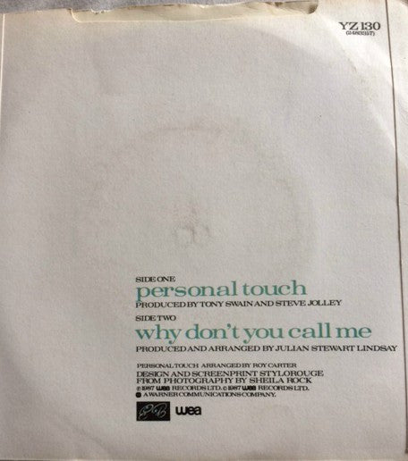 Errol Brown : Personal Touch (7", Pap)