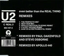 U2 : Even Better Than The Real Thing (Remixes) (CD, Single)