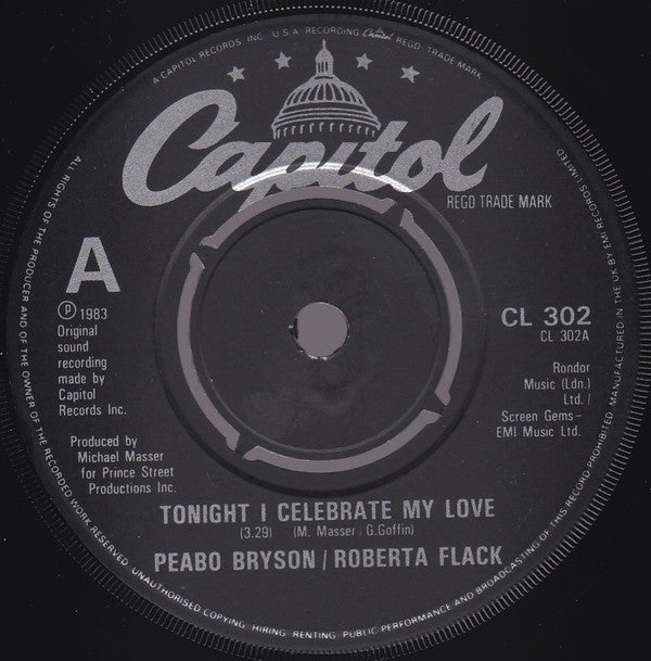 Peabo Bryson / Roberta Flack : Tonight I Celebrate My Love (7", Single)