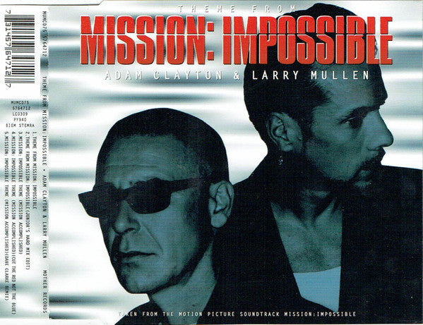 Adam Clayton & Larry Mullen : Theme From Mission: Impossible (CD, Single)