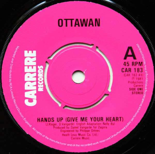Ottawan : Hands Up (Give Me Your Heart) (7", Single)
