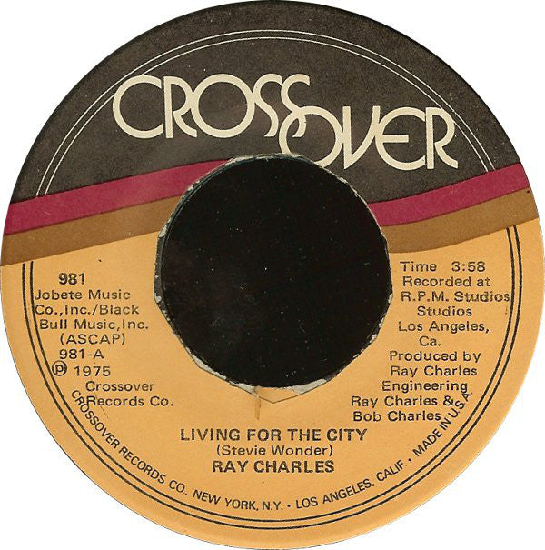 Ray Charles : Living For The City / Then We'll Be Home (7", Single)
